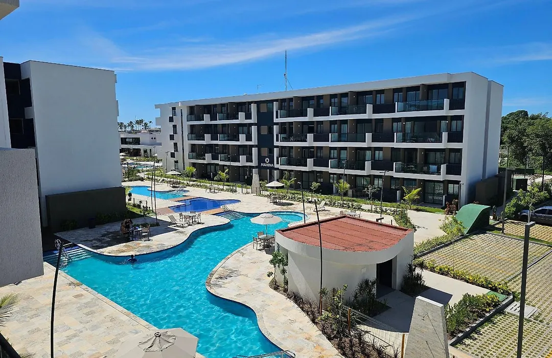 Flat luxo com varanda gourmet no Makia Resort em Muro Alto 4 pessoas-1